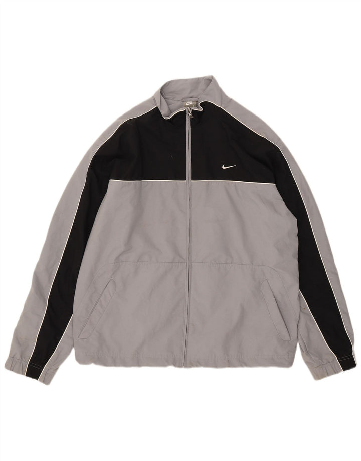 Nike Veste de survêtement pour homme UK 41/43 Large Gris Colorblock Polyester
