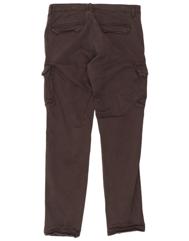 OVS Pantalon Cargo Droit Homme IT 50 Large W34 L33 Gris Coton