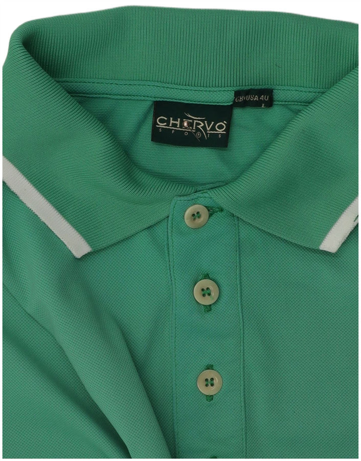 Chervo Polo Homme Grand Coton Turquoise