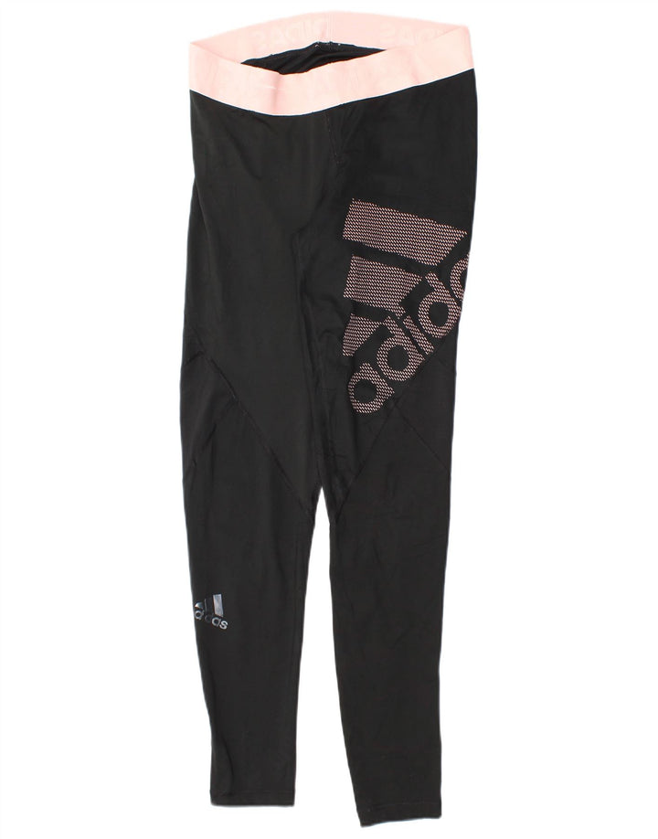 Adidas Leggings graphiques pour femme UK 12/14 Polyester color block noir moyen
