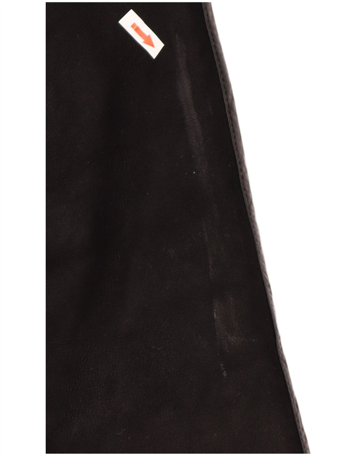 Skinni Manteau surdimensionné en peau de mouton pour femme IT 40 Petite peau de mouton noire