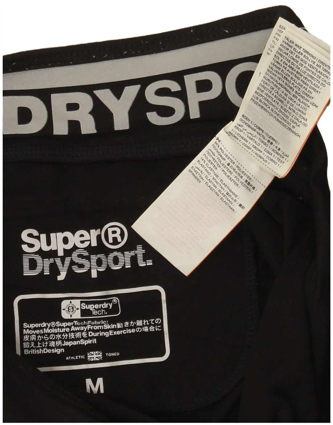 Superdry Legging Capri Graphique Femme UK 12 Noir Moyen Polyester