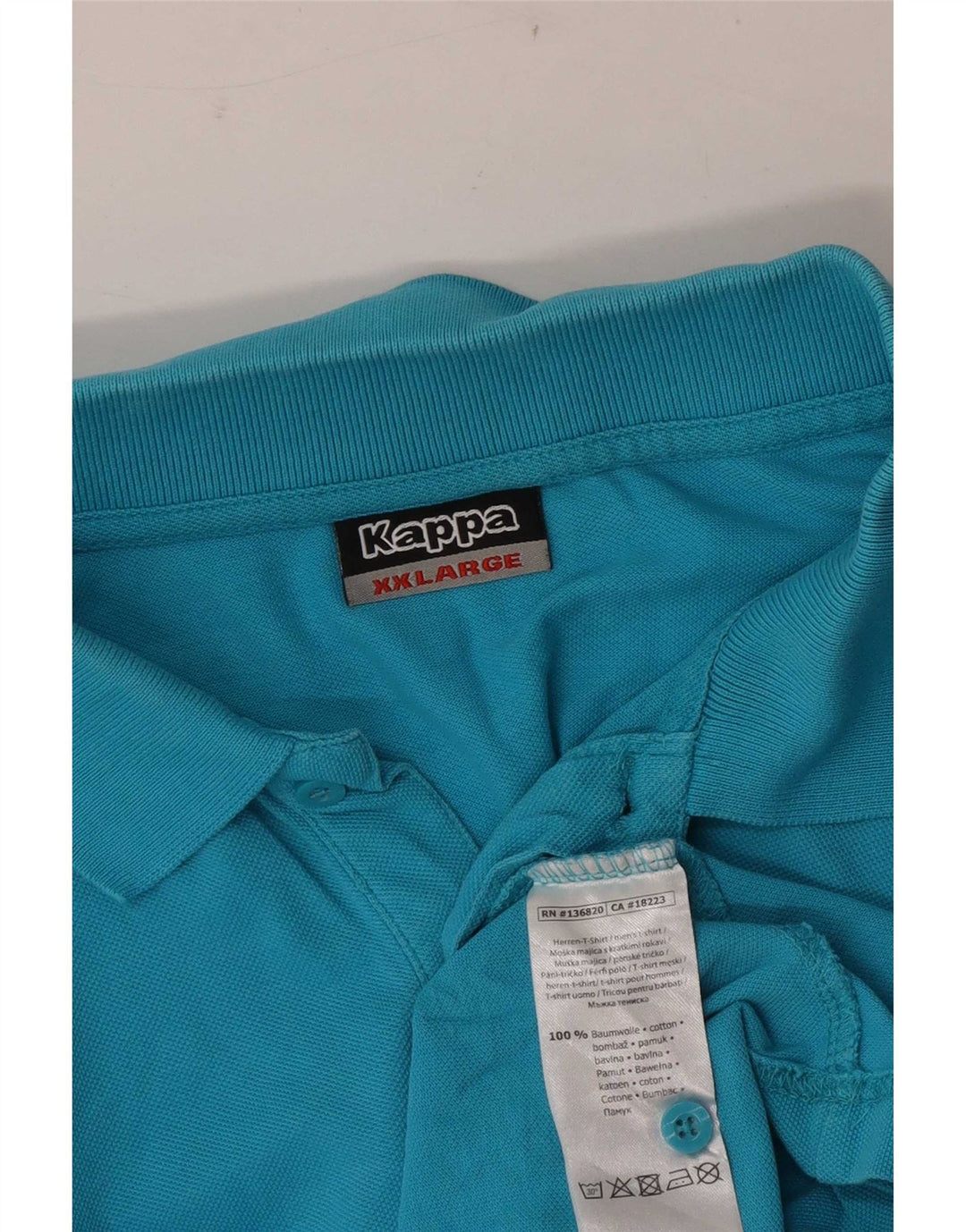 Kappa Polo Homme 2XL Bleu Coton