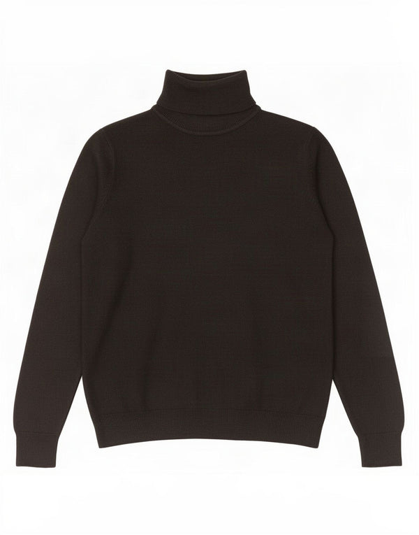 Marks & Spencer Pull col roulé pour femme UK 14 Large Gris Acrylique