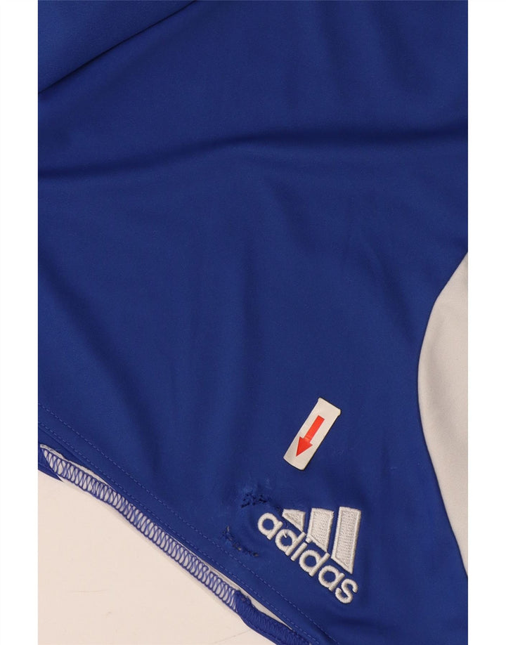 Adidas Short de Sport Climalite Homme Bleu Moyen Polyester Colorblock