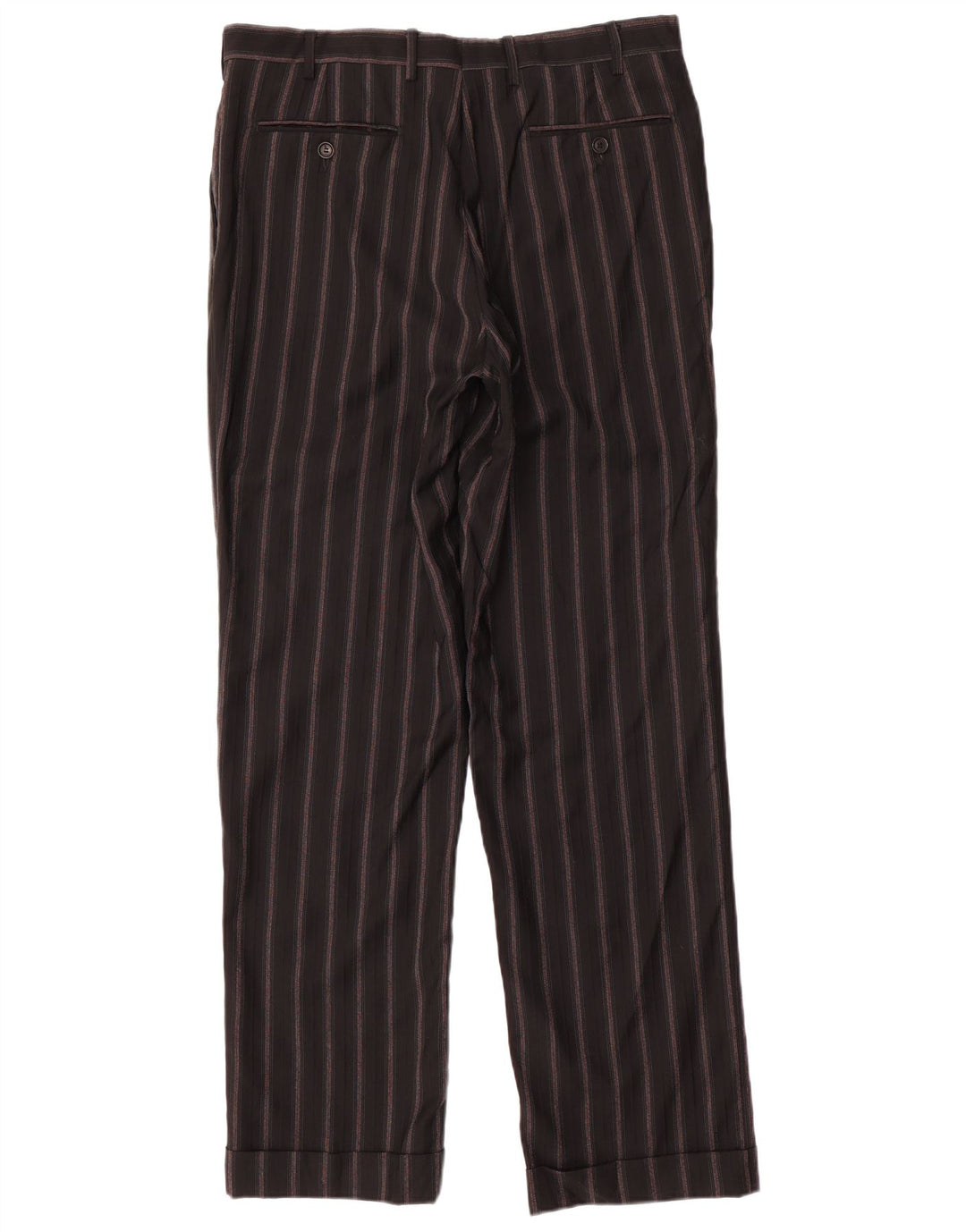 PAL ZILERI Costume 2 pièces 3 boutons pour homme IT 50 Large W34 L33 Noir rayé