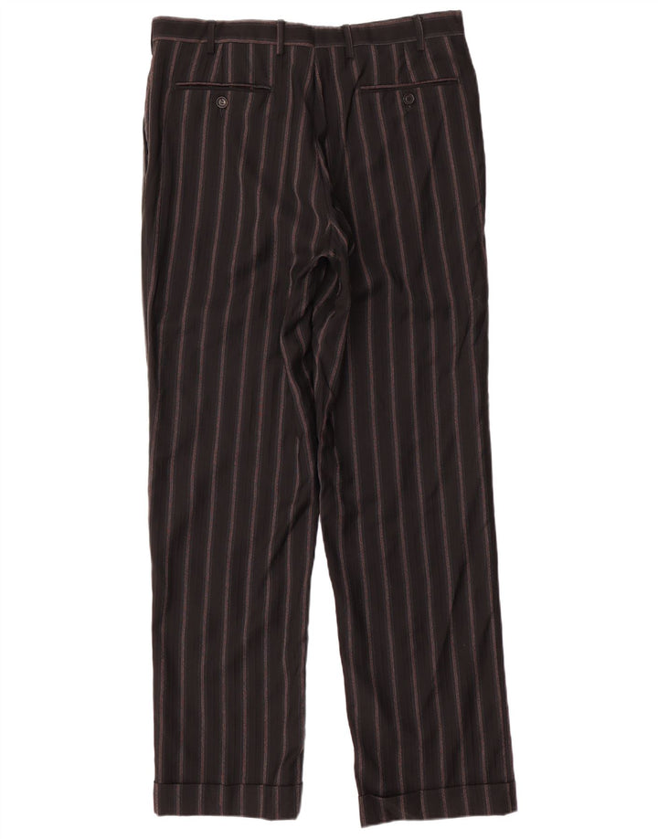 PAL ZILERI Costume 2 pièces 3 boutons pour homme IT 50 Large W34 L33 Noir rayé