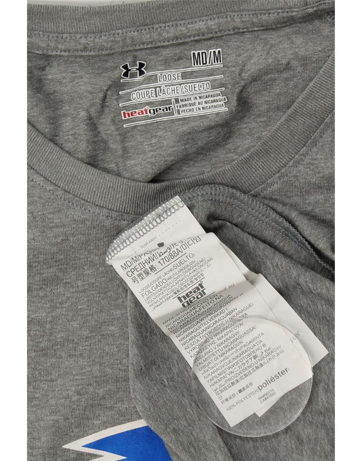 UNDER ARMOUR T-Shirt Graphique Homme Gris Moyen Polyester