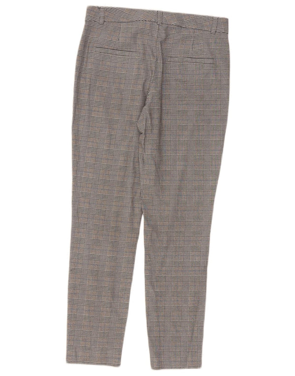 Massimo Dutti Pantalon Chino Slim Femme EU 34 2XS W24 L26 Gris Pied-de-Poule