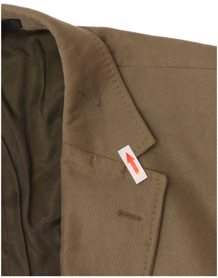 Marks & Spencer Veste blazer longue à 2 boutons pour homme UK 48 2XL Vert Polyester