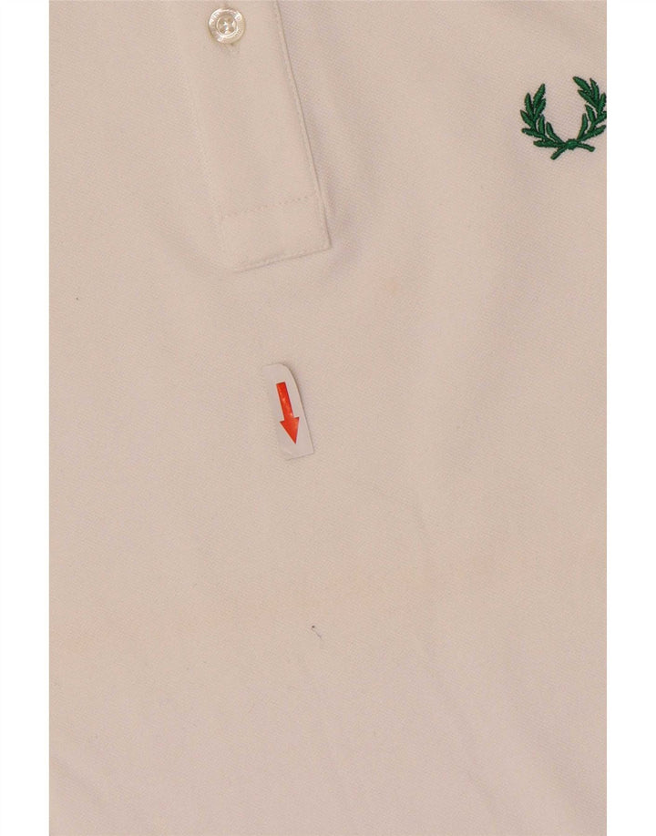 Fred Perry Polo Léger et Stretch Homme Blanc Moyen Coton