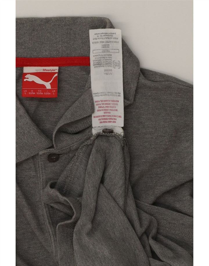 Puma Polo Homme Grand Gris Coton