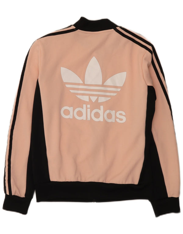 Adidas Veste de survêtement graphique pour femme UK 10 Small Rose Colourblock