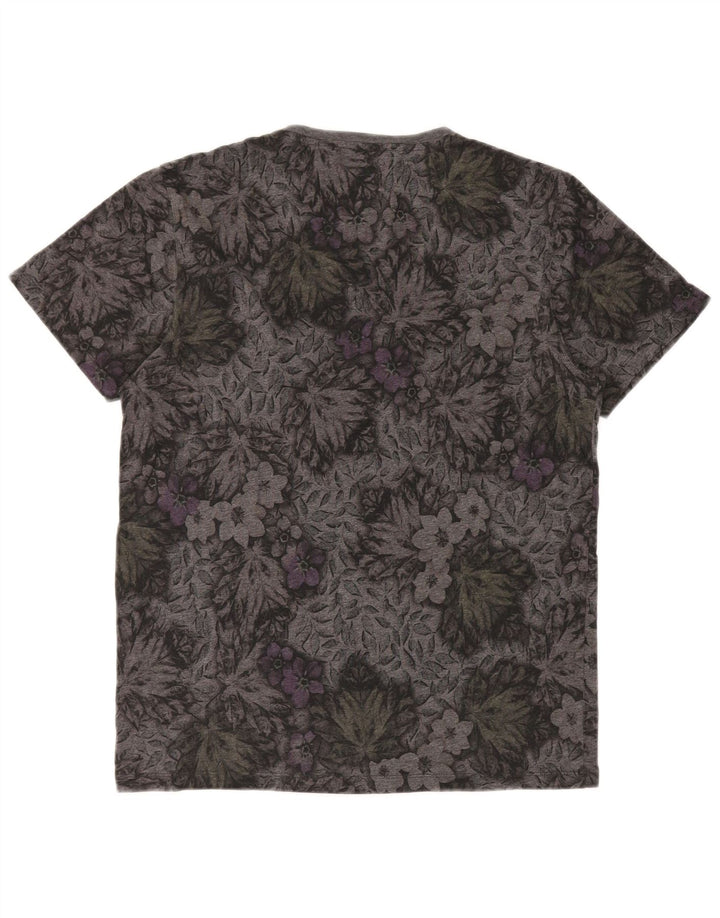 Ted Baker T-Shirt Top Homme Gris Moyen Floral