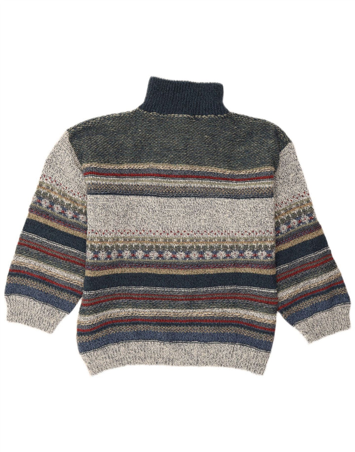 Angelo Litrico Pull Col Zippé Homme Rayé Multicolore Moyen