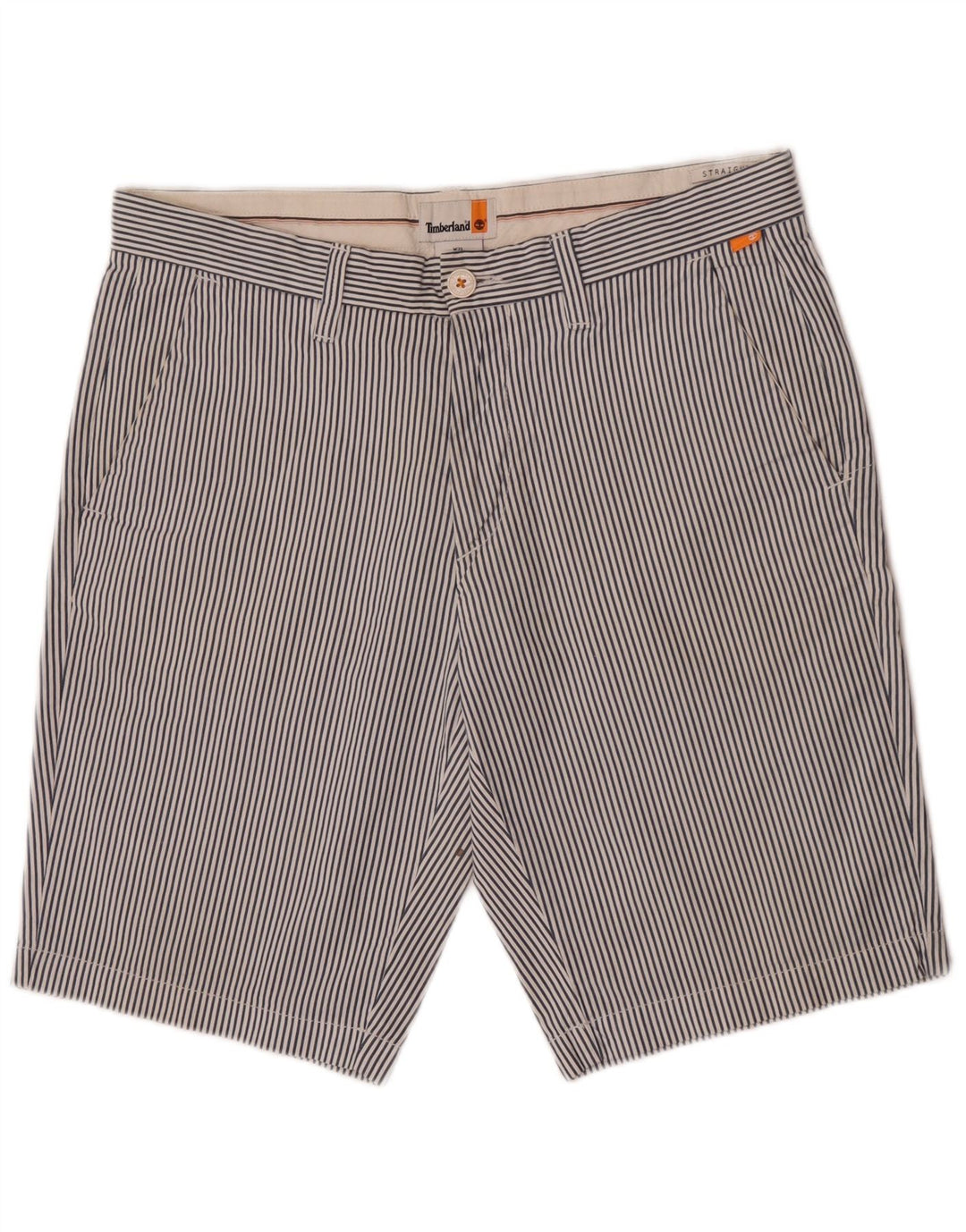 Timberland Short Chino Homme W31 Bleu Moyen Rayure Fine