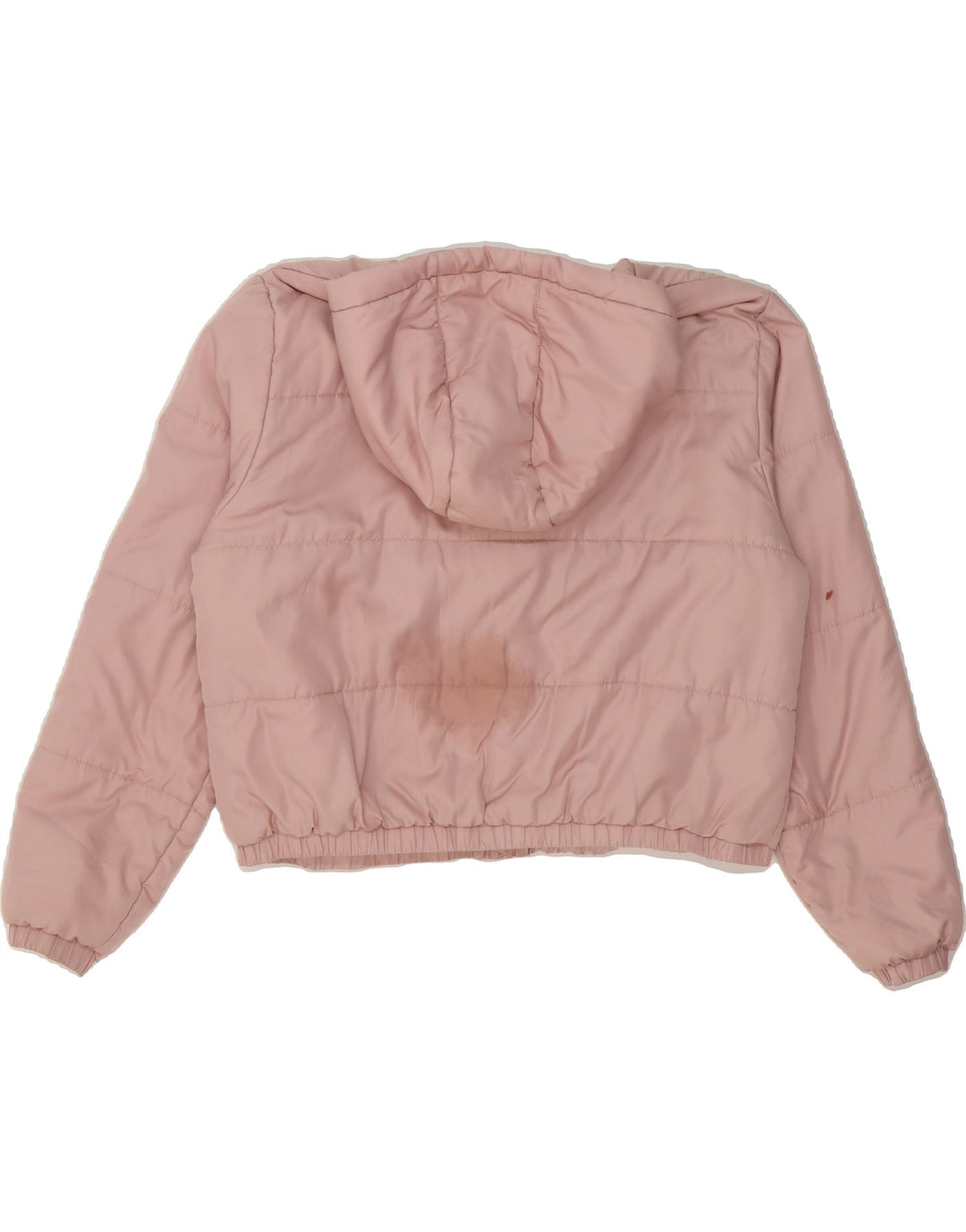 FILA Womens Crop Hooded Padded Jacket UK 16 Large Pink Polyester Vintage Fila and Second-Hand Fila from Messina Hembry 