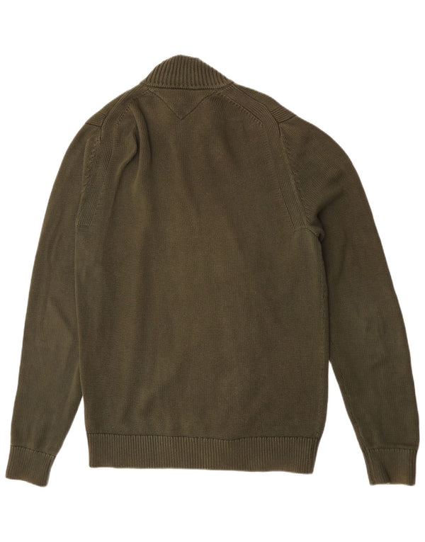 Tommy Hilfiger Cardigan Pull XL Homme Vert Coton