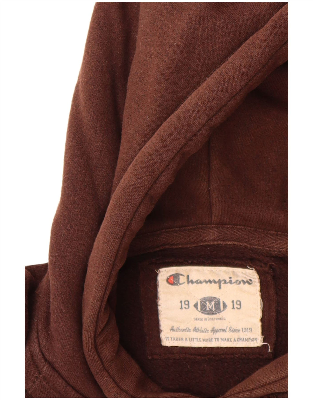 CHAMPION Pull à Capuche Graphique Homme Marron Moyen Coton
