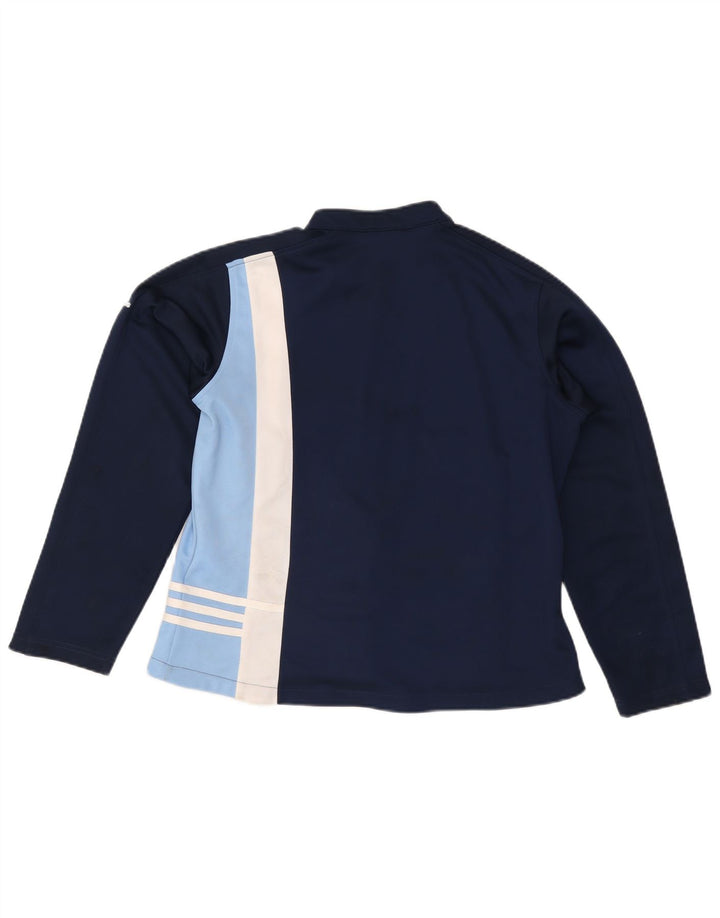 ADIDAS Veste de survêtement pour femme UK 16 Large Bleu marine Colourblock