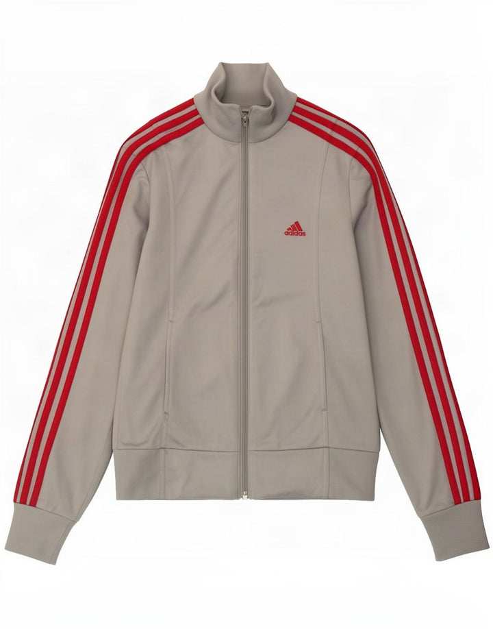 Adidas Veste de survêtement pour femme UK 10 Petit Gris Polyester