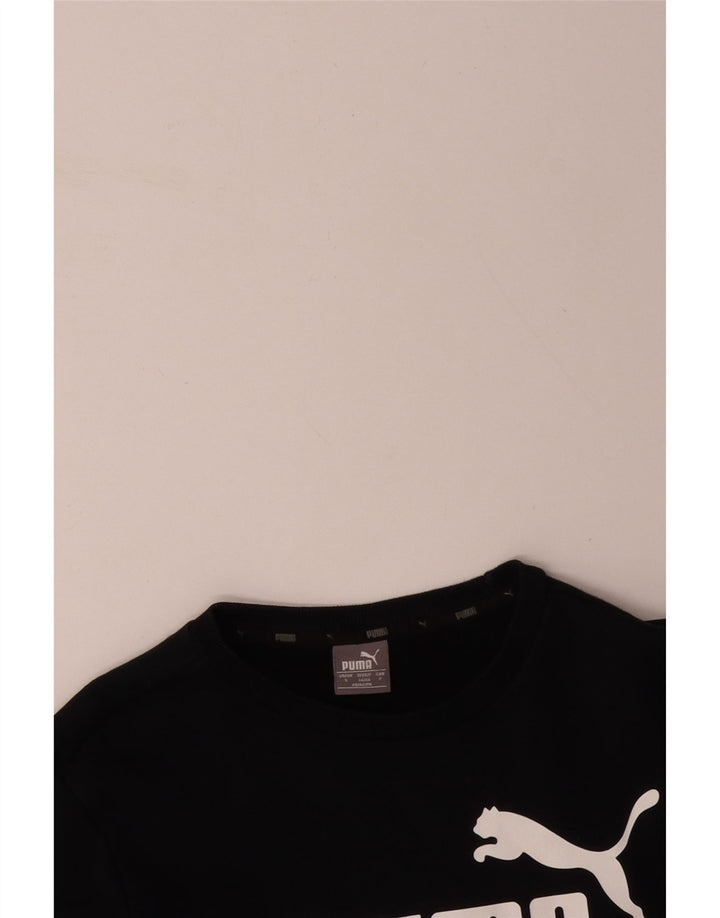 PUMA Sweat-shirt graphique pour hommes, petit, en coton noir