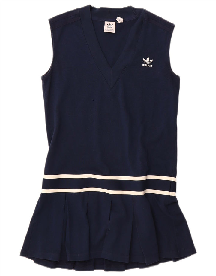 Adidas Robe de tennis pour femme UK 8 Small Bleu marine Polyester