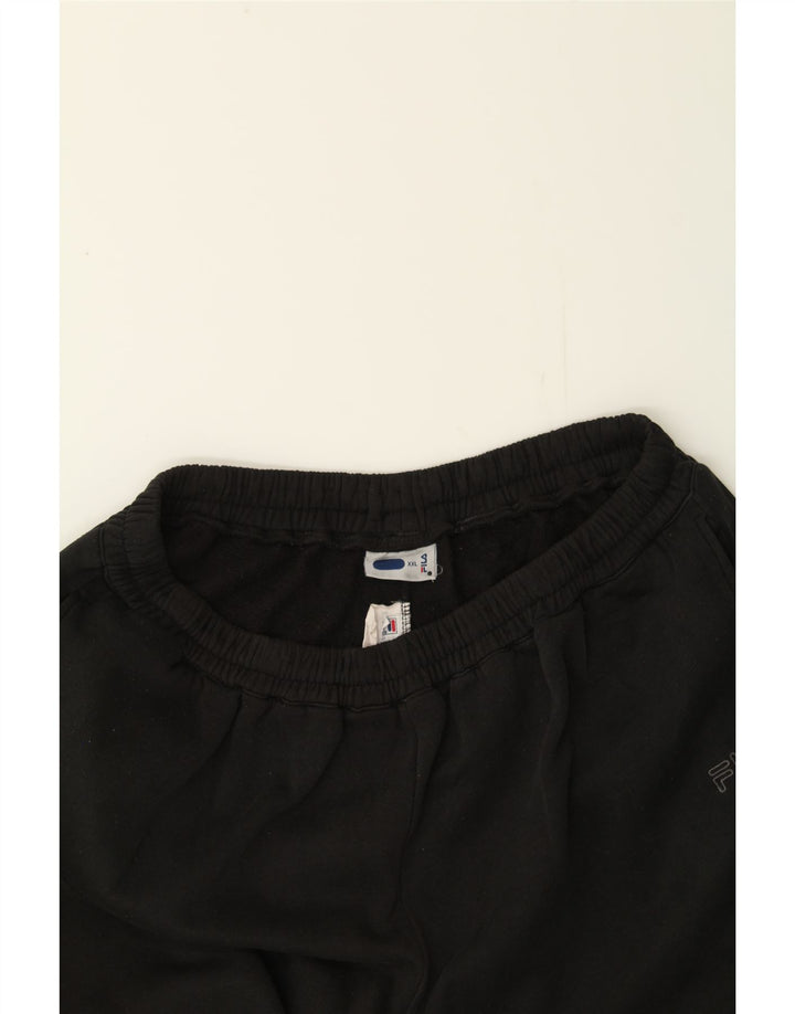 FILA Mens Tracksuit Trousers 2XL  Black Polyester Vintage Fila and Second-Hand Fila from Messina Hembry 