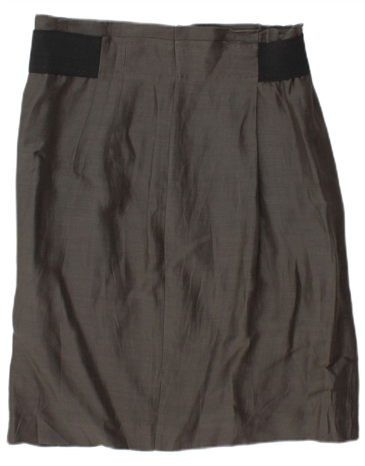 jupe midi femme vintage W30 Colorblock gris moyen