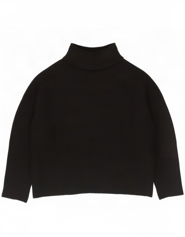 Massimo Dutti Pull col roulé pour femme UK 14 Noir moyen
