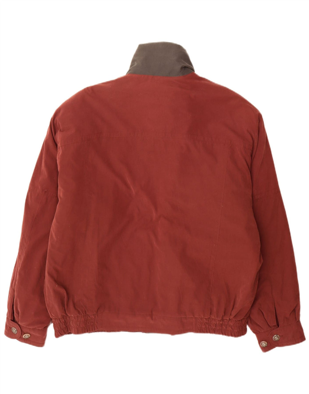 vintage Mens Bomber Jacket UK 46 3XL Bordeaux Colourblock Polyester