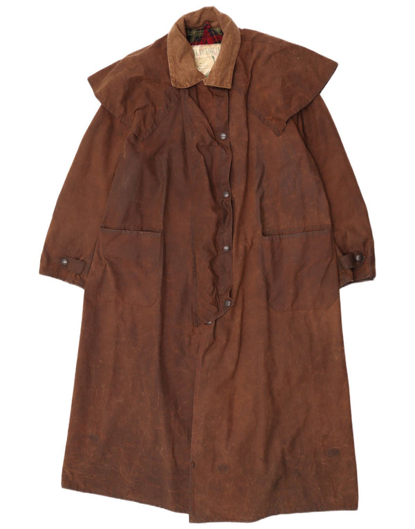 W.K. BACKHOUSE Manteau capelet ciré surdimensionné pour femme UK 14 Marron moyen