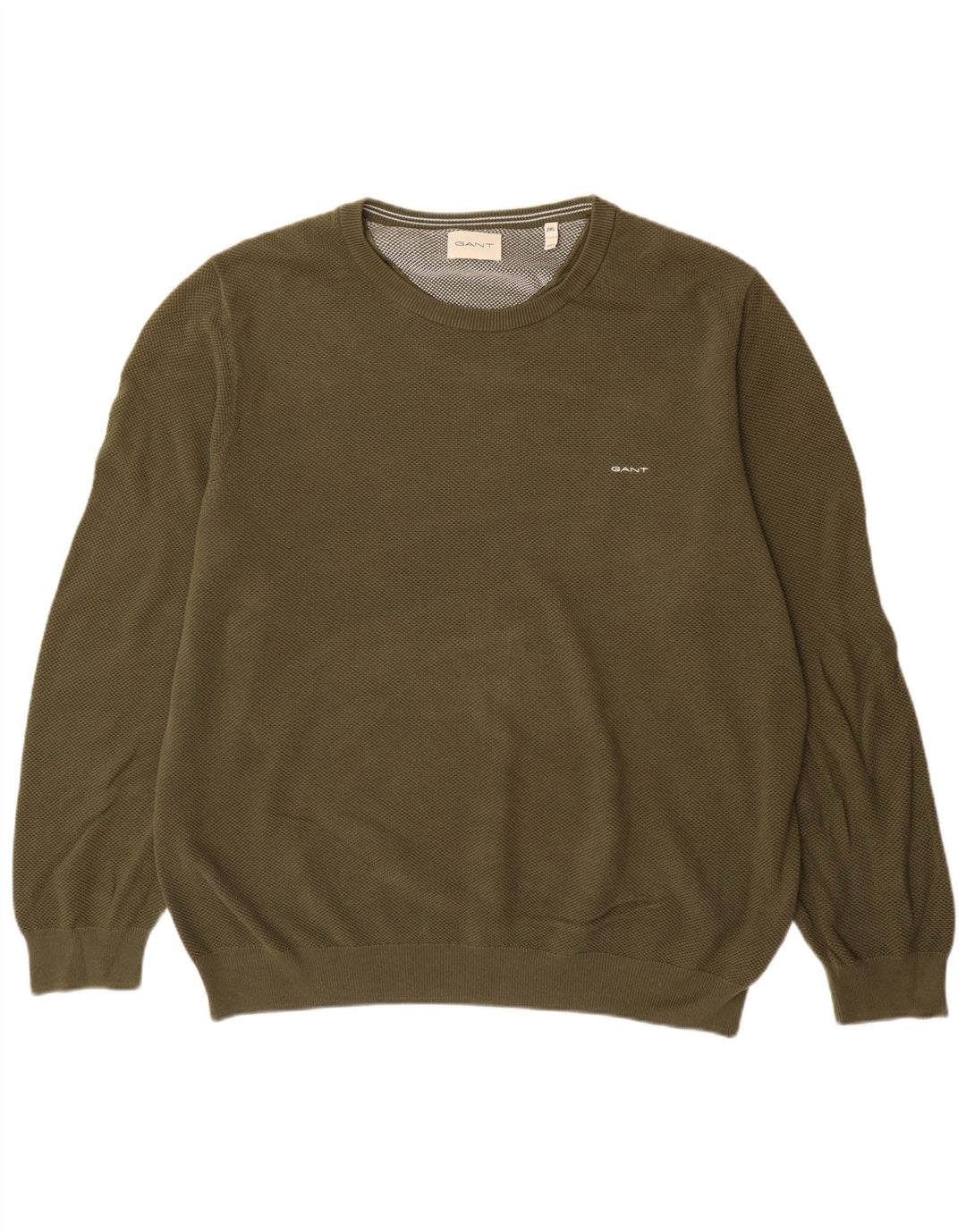 Gant Pull à col rond pour homme 2XL en coton kaki