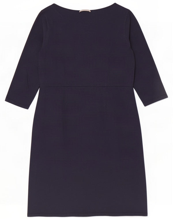 Robe droite à manches 3/4 Boden pour femme UK 12 Bleu marine moyen Coton