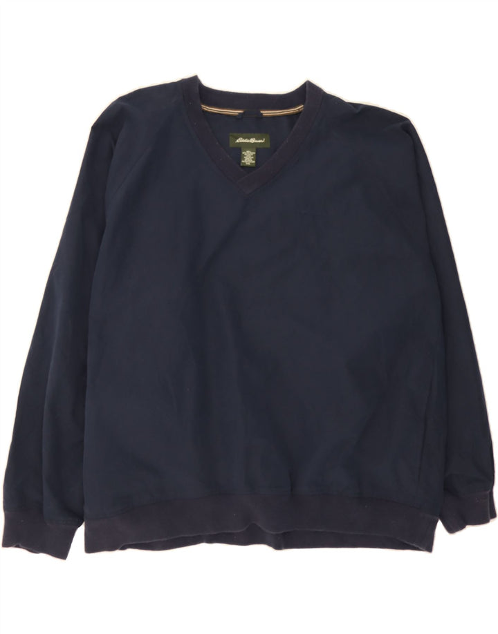 EDDIE BAUER Mens Sweatshirt Jumper 2XL Navy Blue Polyester Vintage Eddie Bauer and Second-Hand Eddie Bauer from Messina Hembry 