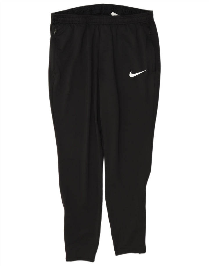 Nike Pantalon de survêtement Dri Fit Slim pour homme en polyester color block Noir Taille L