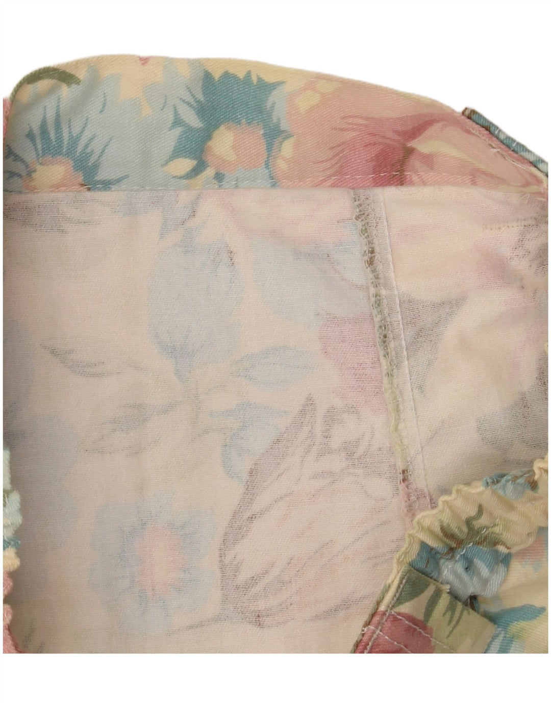 VINTAGE Femmes Taille Haute Jupe Droite W30 Moyen Jaune Floral