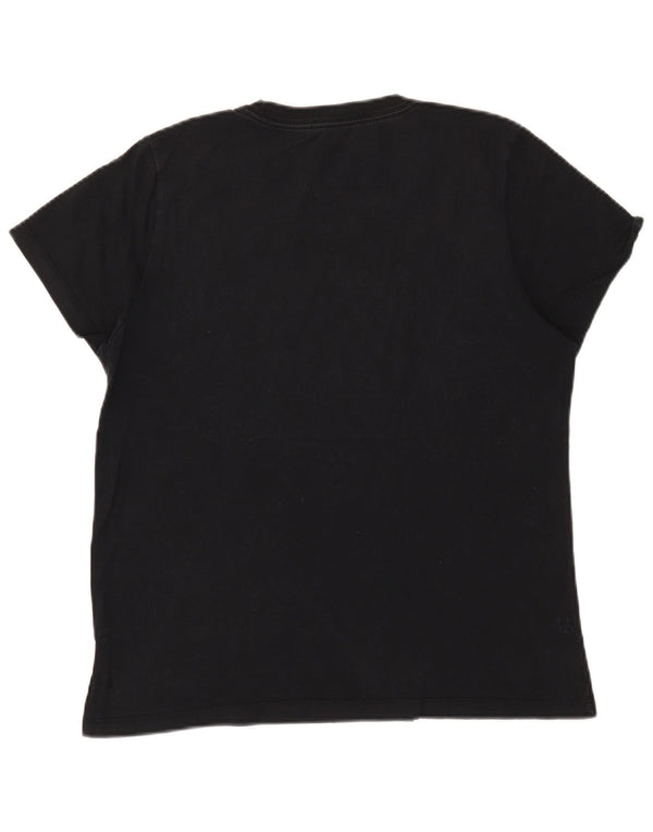 Converse T-shirt graphique coupe classique pour femme UK 18 XL Noir