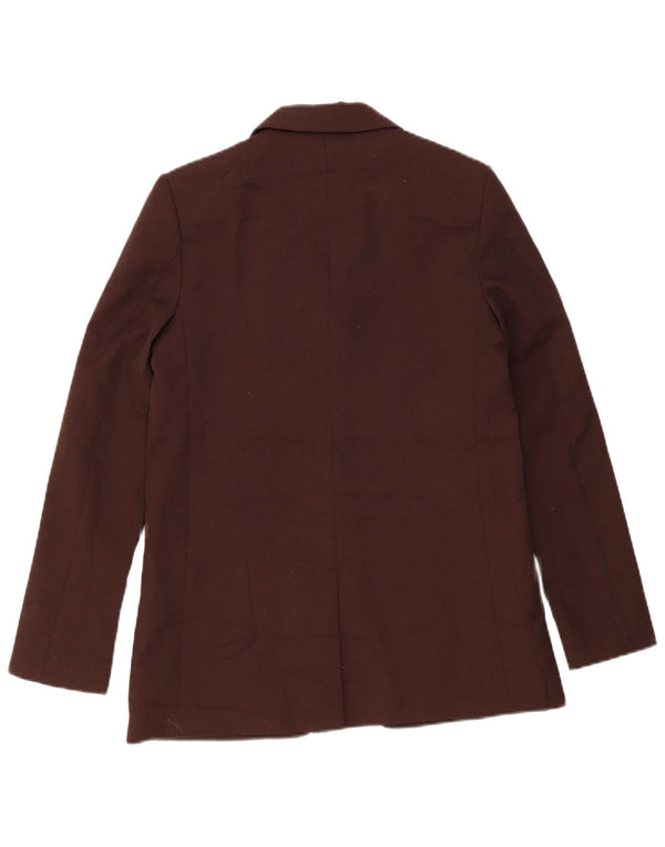 Zara Veste Blazer 2 Boutons Homme UK 34 XS Marron Polyester