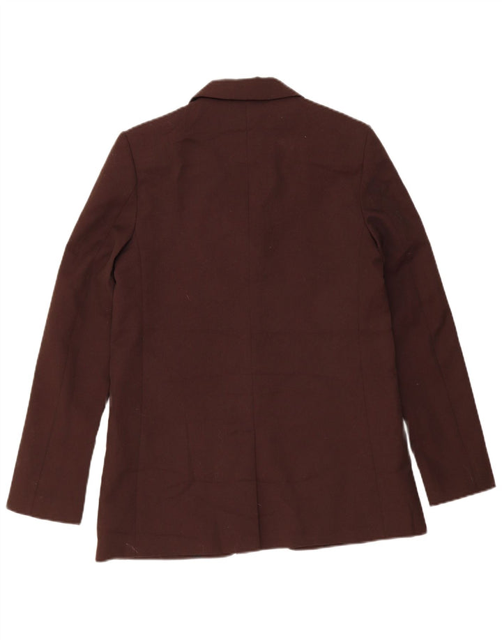 Zara Veste Blazer 2 Boutons Homme UK 34 XS Marron Polyester