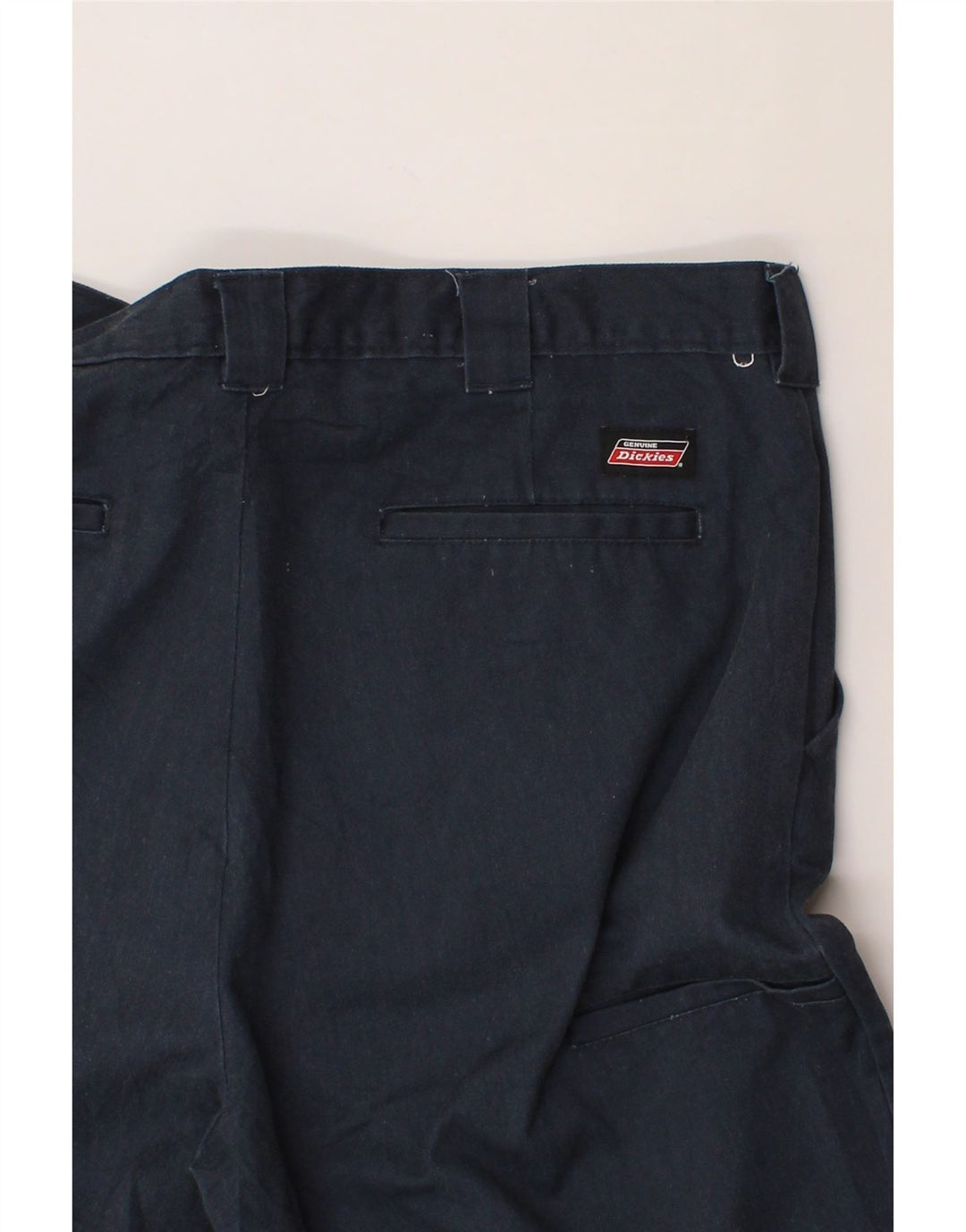 DICKIES Mens Straight Chino Trousers W38 L27 Navy Blue Polyester Vintage Dickies and Second-Hand Dickies from Messina Hembry 