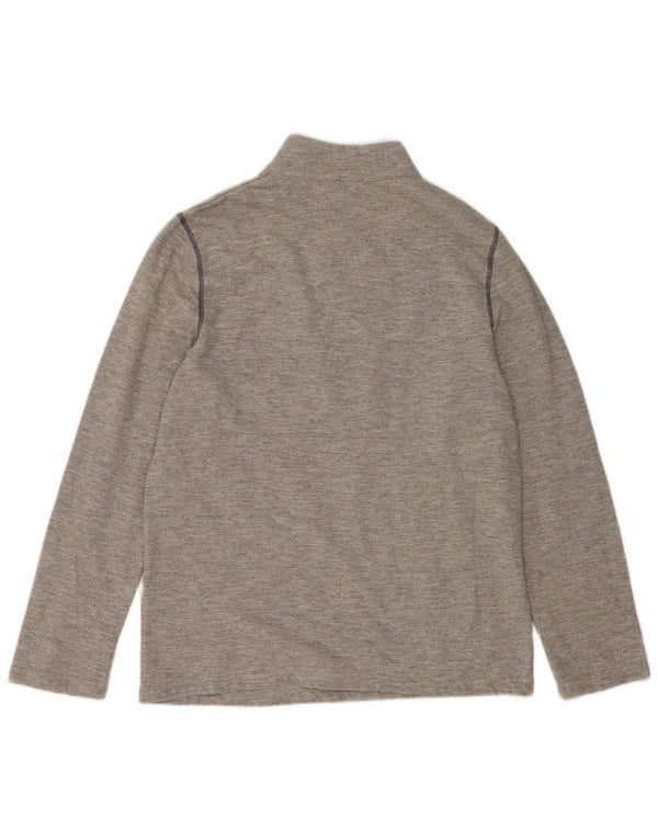 NFL Denver Broncos Sweat-shirt à col zippé pour homme Taille L Gris chiné