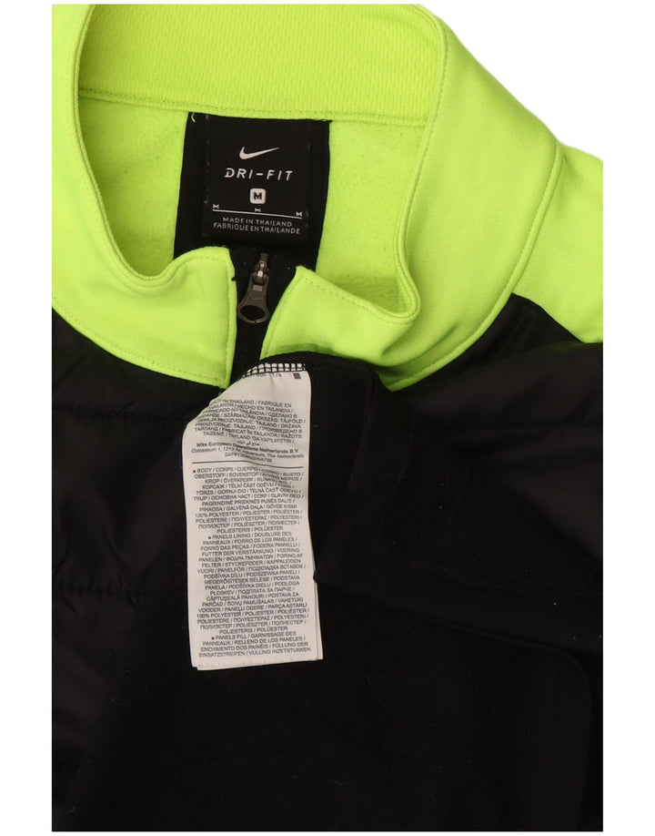 NIKE Haut de survêtement Dri Fit à col zippé pour homme Noir moyen Colourblock