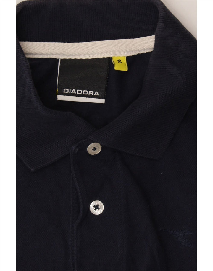 DIADORA Mens Polo Shirt Small Navy Blue Cotton Vintage Diadora and Second-Hand Diadora from Messina Hembry 