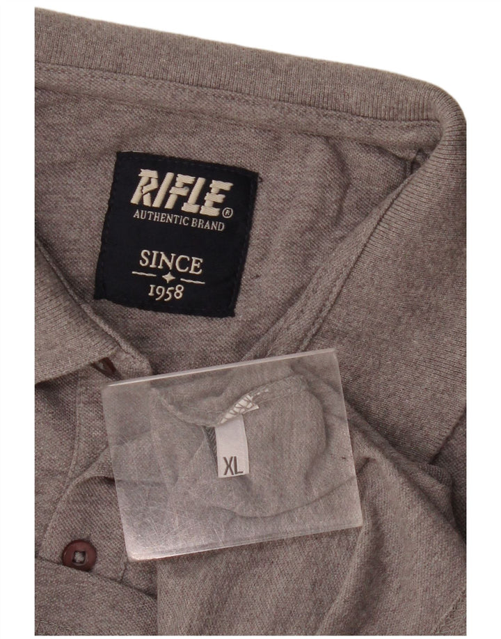 Rifle Polo Manches Longues Homme XL Gris Moucheté