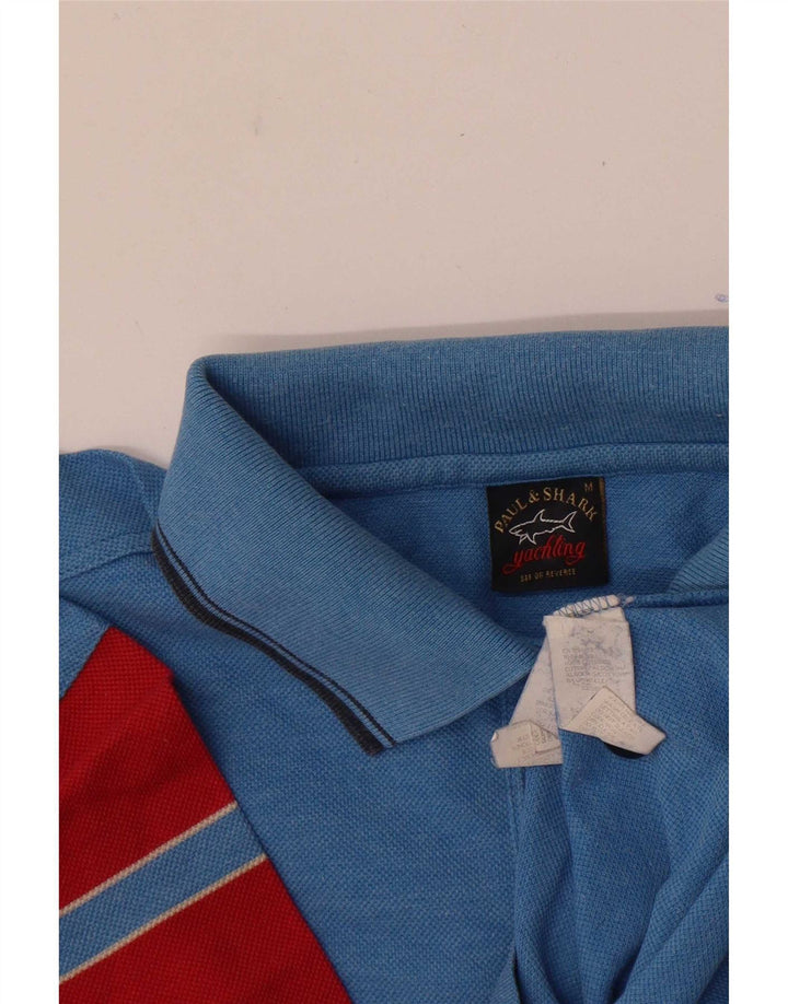 Paul & Shark Polo Graphique Homme Bleu Moyen Coton Colorblock