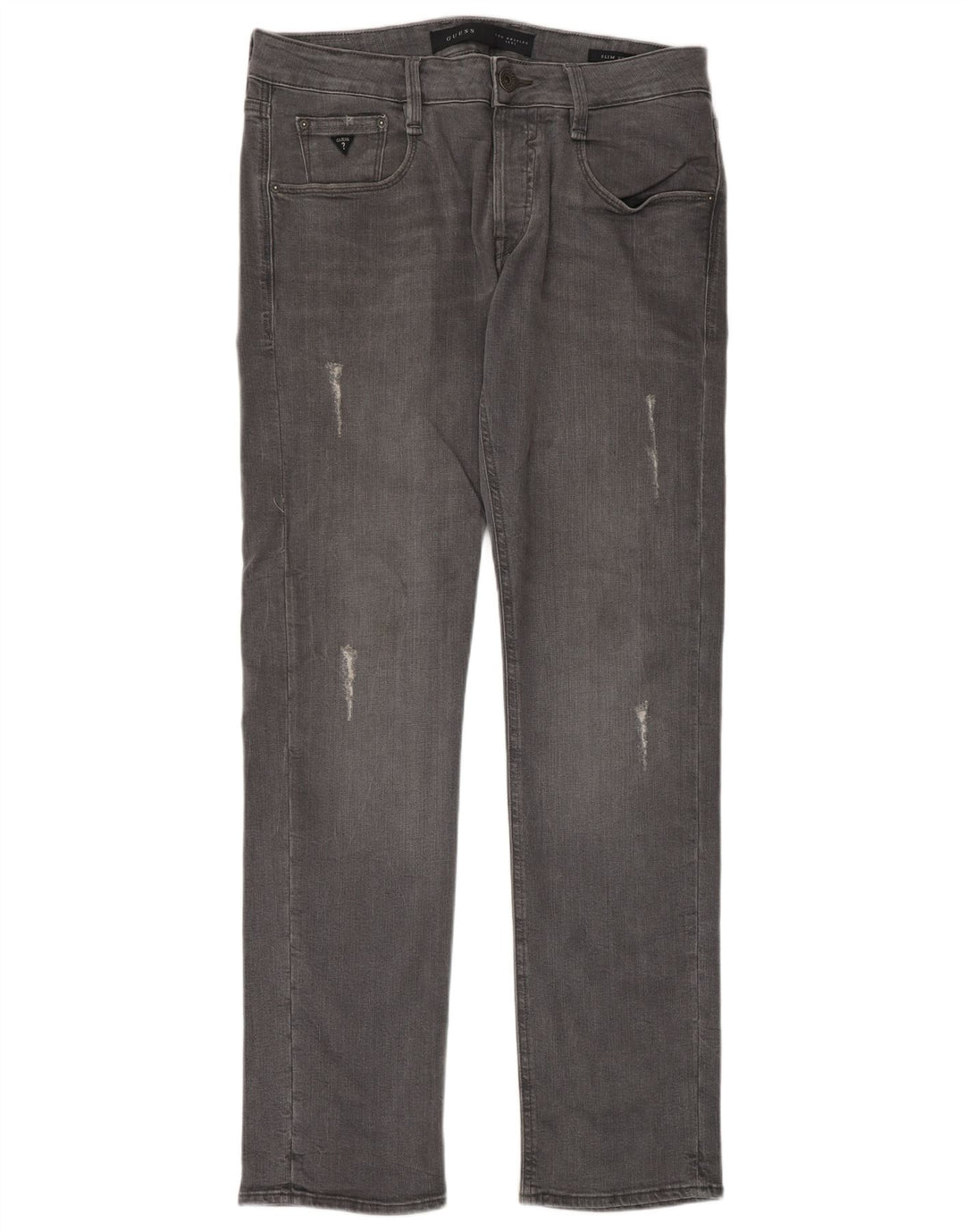 Guess Jean slim vieilli W31 L33 pour homme en coton gris