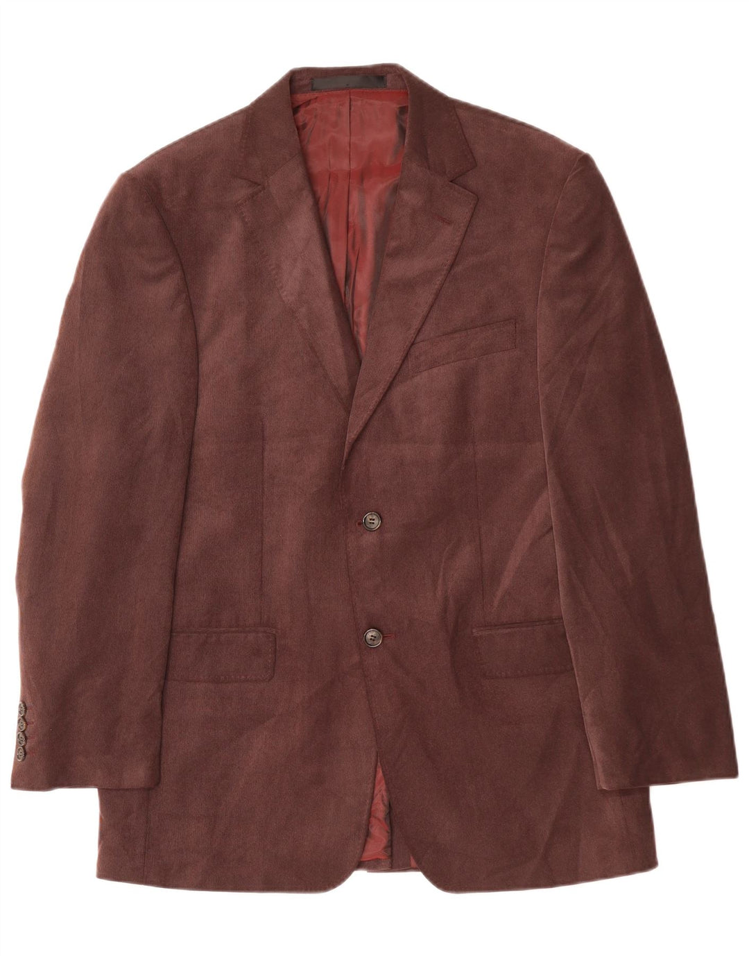 MARKS & SPENCER Veste blazer en velours côtelé à 2 boutons pour homme UK 38 Bordeaux moyen