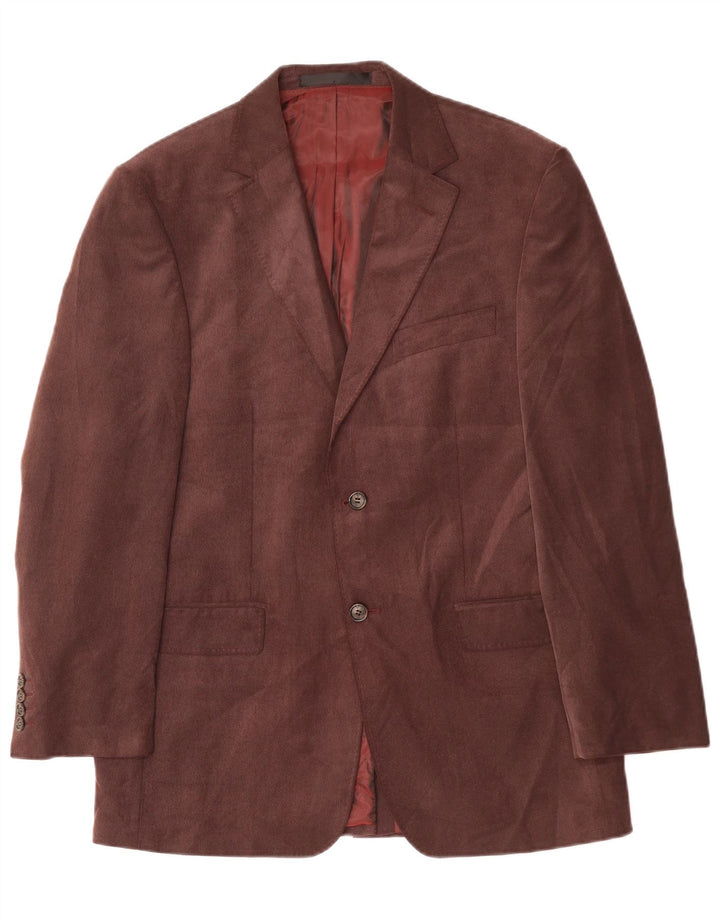 MARKS & SPENCER Veste blazer en velours côtelé à 2 boutons pour homme UK 38 Bordeaux moyen
