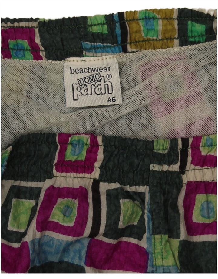 Parah Short de Bain IT 46 Small Vert Géométrique Polyamide Homme